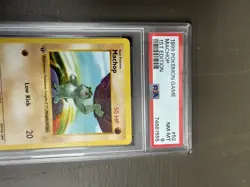 PSA 8 - Pokemon MACHOP 52/102 1st Edition SHADOWLESS BASE SET NEAR MINT Graded - Image 3
