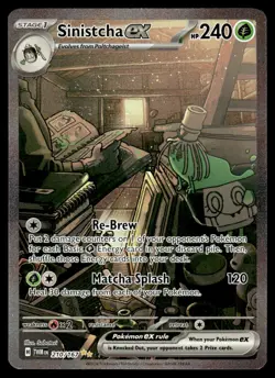 2024 Pokemon Twilight Masquerade Sinistcha EX #210 Light Play - Image 1