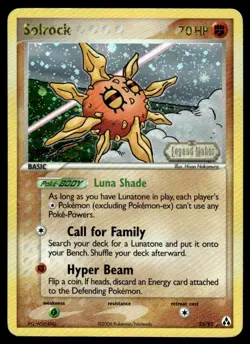 2006 Pokemon EX - Legend Maker Solrock Stamped #25 Heavy Play - Image 1