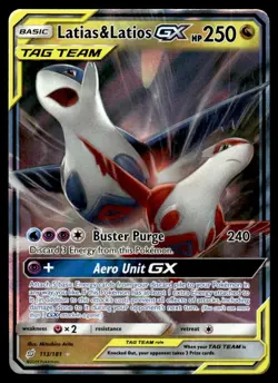 2019 Pokemon Sun & Moon - Team Up Latias & Latios GX #113 Light Play - Image 1