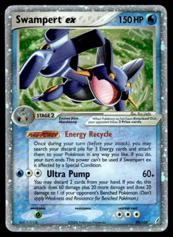 2006 Pokemon EX - Crystal Guardians Swampert ex #98 Heavy Play - Image 1