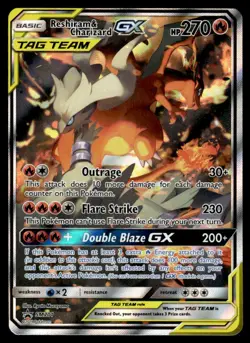 2019 Sun & Moon, Promos - Sun & Moon Promos Reshiram & Charizard GX #SM201 Light - Image 1