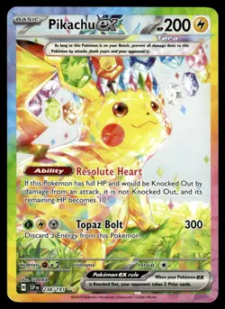 2024 Scarlet & Violet Series - Surging Sparks Pikachu ex #238 Light Play - Image 1