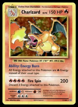 2016 Pokemon XY - Evolutions Charizard #11 Light Play - Image 1
