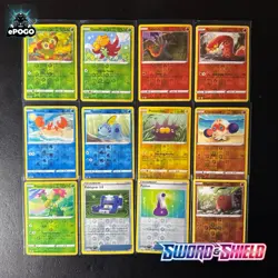 (LOT OF 12) Sword & Shield Base Reverse Holos Mint/LP Pokemon TCG SHIPPED TODAY! - Image 1
