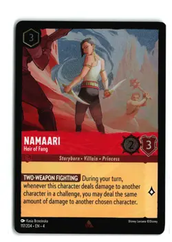 NAMAARI HEIR OF FANG 117/204 COLD FOIL RARE DISNEY LORCANA NM - Image 1