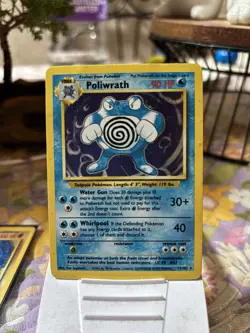 Pokemon Poliwrath Base Set Rare 90 HP Nintendo 1999 Card 13/102 - Image 1