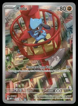 Pokemon Cards Riolu 010 Mega Evolutions Illustration Rare Promo NM - Image 1
