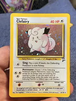 Pokemon TCG Clefairy #6/130 Holo Rare Unlimited Edition Base Set 2 - Image 1