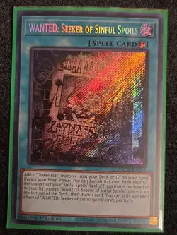 Yu-Gi-Oh! WANTED: Seeker Of Sinful Spoils - Age of Overlord AGOV-EN054 1st Ed NM - Image 1