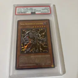 YuGiOh 2002 Skull Archfiend of Lightning DCR-073 PSA 10 1st Edition Gem MT - Image 1