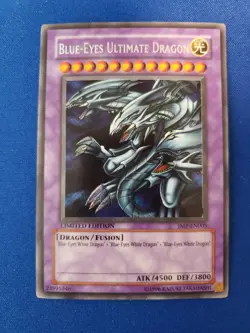 Yugioh Blue-Eyes Ultimate Dragon JMP-EN005 Secret Rare Misprint LP - Image 2