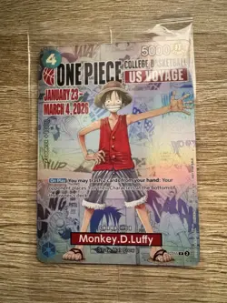Bandai (Sealed)Monkey.D.Luffy P-055 One Piece CCG US Voyage Promo Character Card - Image 1