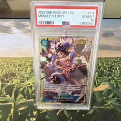Monkey D. Luffy OP11-118 Secret Rare Foil PSA 10 - A Fist of Divine Speed - Image 1