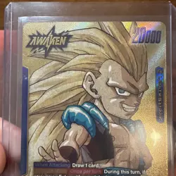 Gotenks SB02-017 Gold Leader Manga Booster 02 Dragon Ball Card English - Image 2