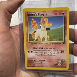 Blaines Ponyta 64/132 - Gym Challenge - VINTAGE WOTC Pokemon Card - NM Nintendo - Image 1