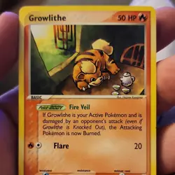 Pokemon Growlithe Basic 50 HP Fire Veil Flare TCG Card Stock Pokemon TCG Card - Image 1
