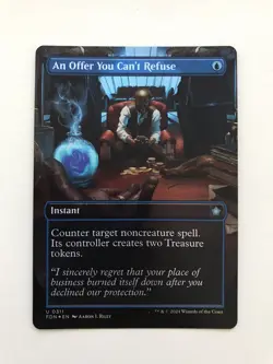 An Offer You Can't Refuse Alt Art Foil Borderless MTG Magic Card NM Mint FDN - Image 1