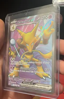 Pokemon Alakazam EX Rare Holo 188/165 HP 310 Card Stock Psychic Pokemon TCG - Image 1