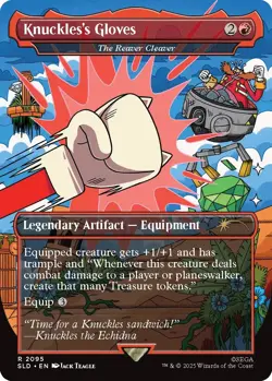 Knuckle's Gloves - Sonic the Hedgehog Magic the Gathering Secret Lair FOIL - Image 1