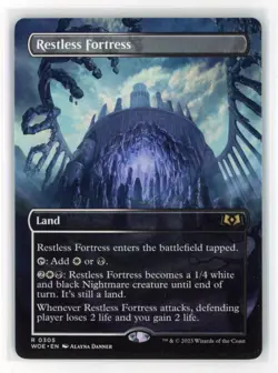 MtG WoE Restless Fortress #305 Borderless Non-Foil - Image 1