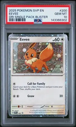2025 POKEMON SVP EN-SV BLACK STAR PROMO #200 EEVEE PSA 10 - Image 1