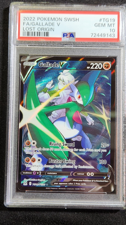 Pokemon 2022 SWSH FA / GALLADE V LOST ORIGIN #TG19 PSA 10 GEM Mint - Image 1