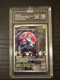 Miraidon 013 Black Star Promo 2023 Pokemon Scarlet & Violet TAG 10 Gem Mint - Image 1