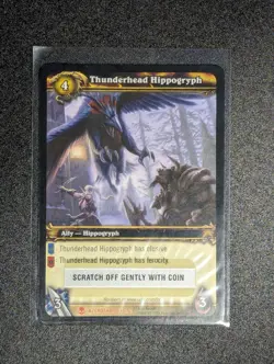 Thunderhead Hippogryph - Unscratched - Loot Card - Warcraft WoW TCG - Image 1