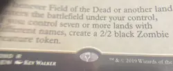 MTG Field of the Dead LAND M20 Wizards Of The Coast Kev Walker 2019 247/280 - Image 3