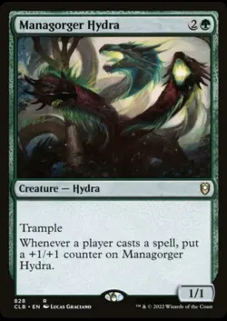 MTG Managorger Hydra Rare 828 NM - Commander Legends: Battle For Baldur’s Gate - Image 1