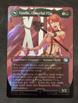 2025 MTG Final Fantasy #0537 Vanille, Cheerful l'Cie Borderless SURGE FOIL NM - Image 1
