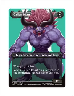 1x Vincent Valentine, Borderless Art, Final Fantasy, MTG NM - Image 2