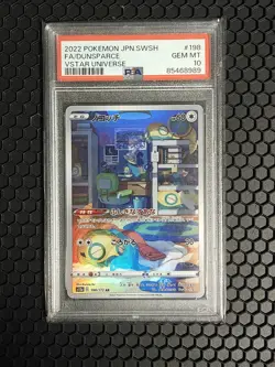 2022 POKEMON JPN SWORD & SHIELD VSTAR UNIVERSE FULL ART #198 DUNSPARCE PSA 10 - Image 1
