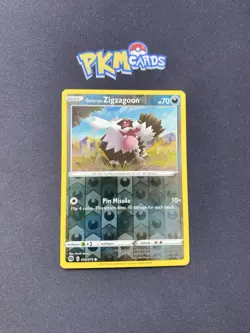 Pokemon TCG Galarian Zigzagoon Champions Path 035/073 Reverse Holo LP. - Image 1