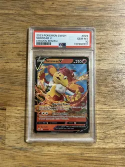 GRADED PSA 10 2023 Pokemon SWSH Simisear V Crown Zenith #022 - Image 1