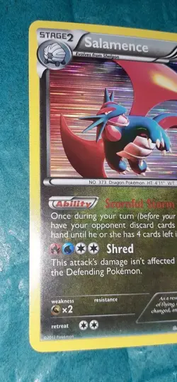 SALAMENCE 8/20 Dragon Vault Holo Rare Pokemon Card - Image 4