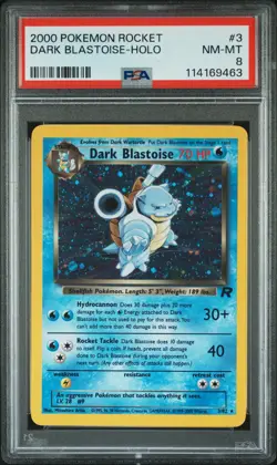 2000 POKEMON ROCKET #3 DARK BLASTOISE-HOLO PSA 8 - Image 1