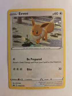 Pokemon Eevee | SWSH190 | Black Star Promo | Cosmos Holo Swirl | LP - Image 1