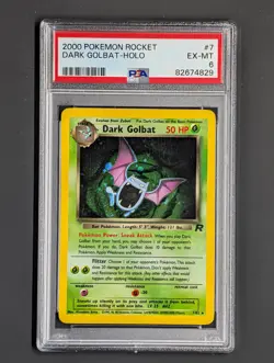 2000 POKEMON ROCKET DARK GOLBAT-HOLO PSA 6 EX-MT #7/82 - Image 1