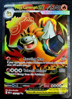 Pokemon TCG: 2025 Mega Camerupt Ex 156/132- ULTRA TARE HOLO-Mega Evolution - Image 1
