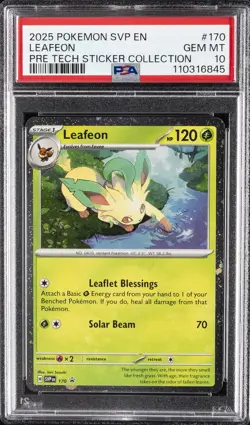 2025 POKEMON SVP EN-SV BLACK STAR PROMO #170 LEAFEON PSA 10 - Image 1
