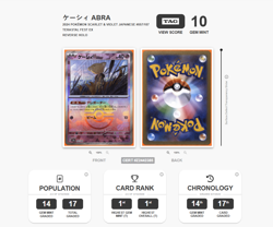 TAG 10 RANK 1💎 GEM MINT Pokemon JPN Terastal Festival Abra Poke Ball Holo #057 - Image 3