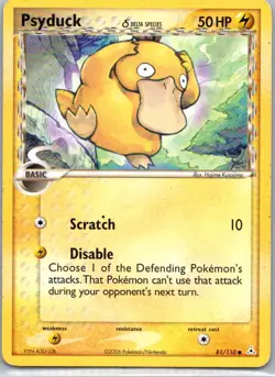 Pokemon TCG Psyduck δ 81/110 Holon Phantoms LP - Image 1