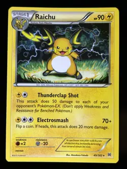 Pokemon TCG Raichu BREAKthrough 49/162 Regular Rare LP - Image 1