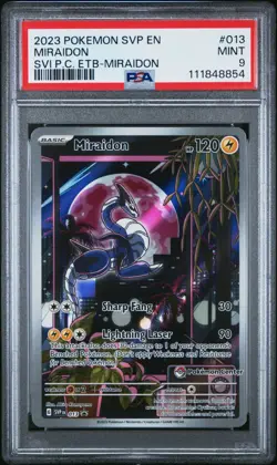 Miraidon SVP 013 Pokemon Center ETB Promo PSA 9 MINT - Image 1