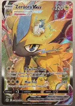Pokemon Zeraora VMAX GG42/GG70 Crown Zenith: Galarian Gallery Holo - Image 1