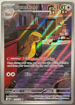 2025 Pokemon Mega Evolution Gumshoos Illustration Rare #153/132 - Image 1