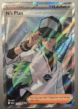 N's Plan 163/086 Pokemon TCG Black Bolt Ultra Rare Trainer English - Image 1