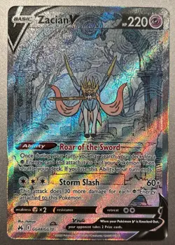 Zacian V GG48/GG70 Pokemon Crown Zenith: Galarian Gallery Ultra Rare Holo NM - Image 1